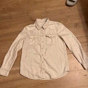 Mango tailored jeans white shirt